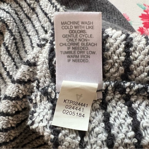 J Jill Cotton Full Zip Sweater Jacket Pocket Gray Sz XL Casual Fall Loungewear - Picture 8 of 9